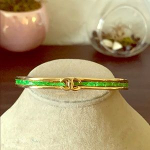 1970S CHANEL BRACELET SNAKESKIN ‘CC’ RARE.